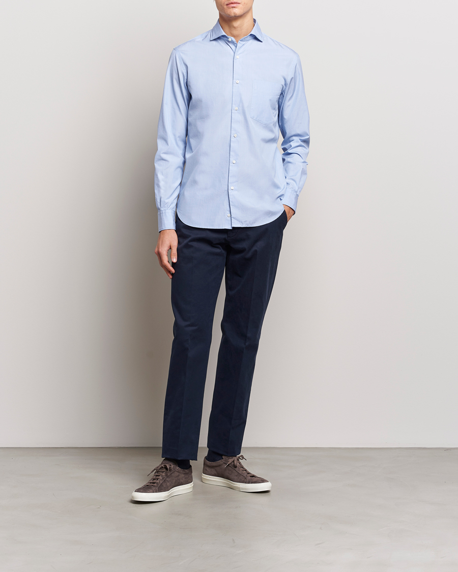 Herre | Skjorter | Aspesi | Striped Poplin Shirt Light Blue