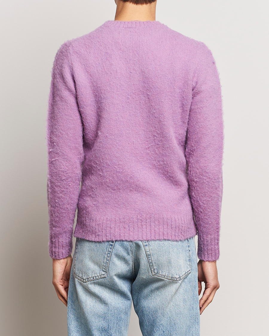 Herre | Gensere | Aspesi | Brushed Shetland Sweater Purple