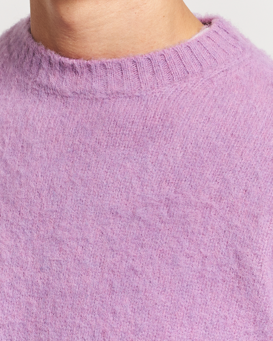 Herre | Gensere | Aspesi | Brushed Shetland Sweater Purple