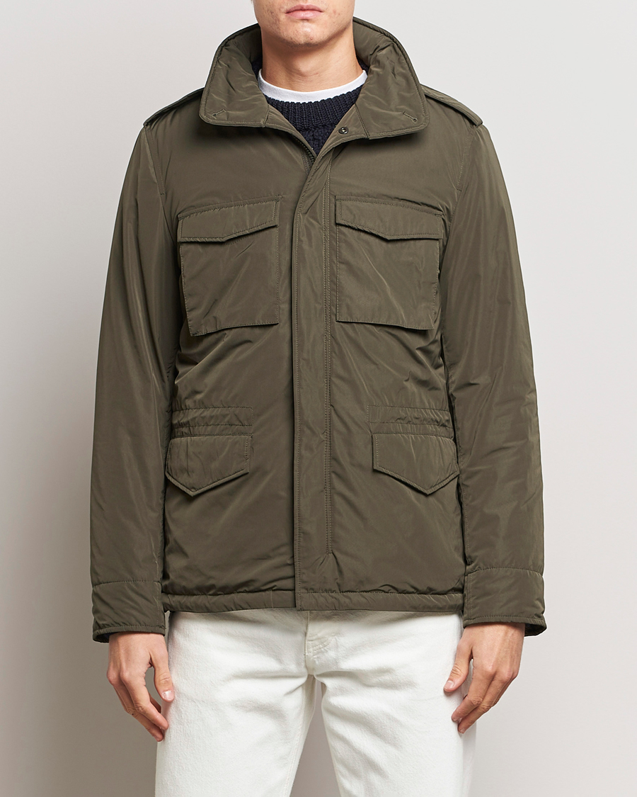 Herre | Jakker | Aspesi | Minifield Nylon Field Jacket Dark Military