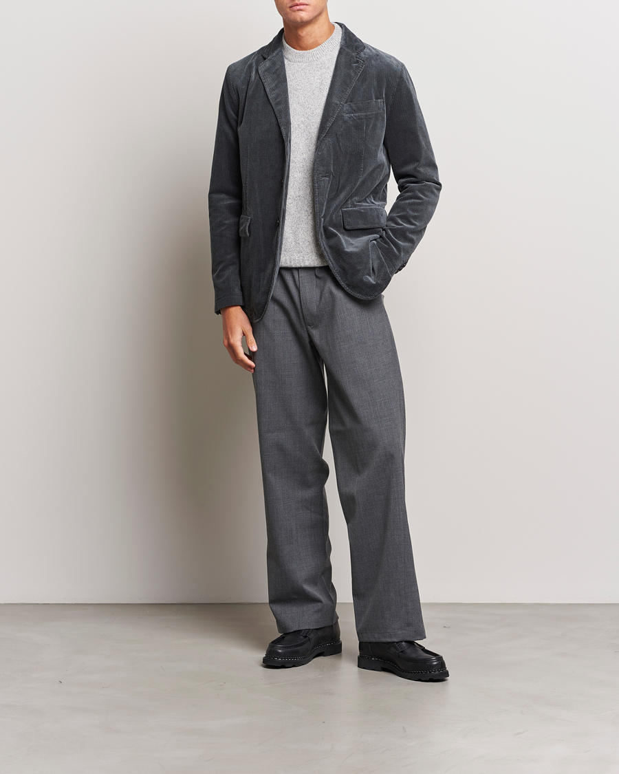 Herre | Dressjakker | Aspesi | Corduroy Blazer Charcoal