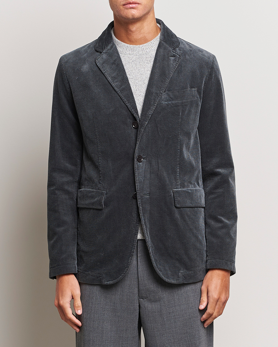Herre | Dressjakker | Aspesi | Corduroy Blazer Charcoal