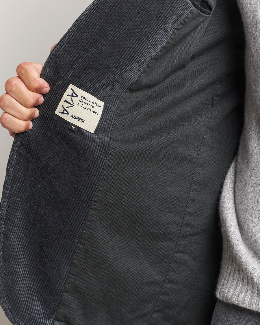 Herre | Dressjakker | Aspesi | Corduroy Blazer Charcoal