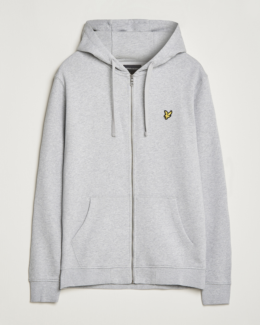 Herre | Gensere | Lyle & Scott | Full Zip Hoodie Light Grey