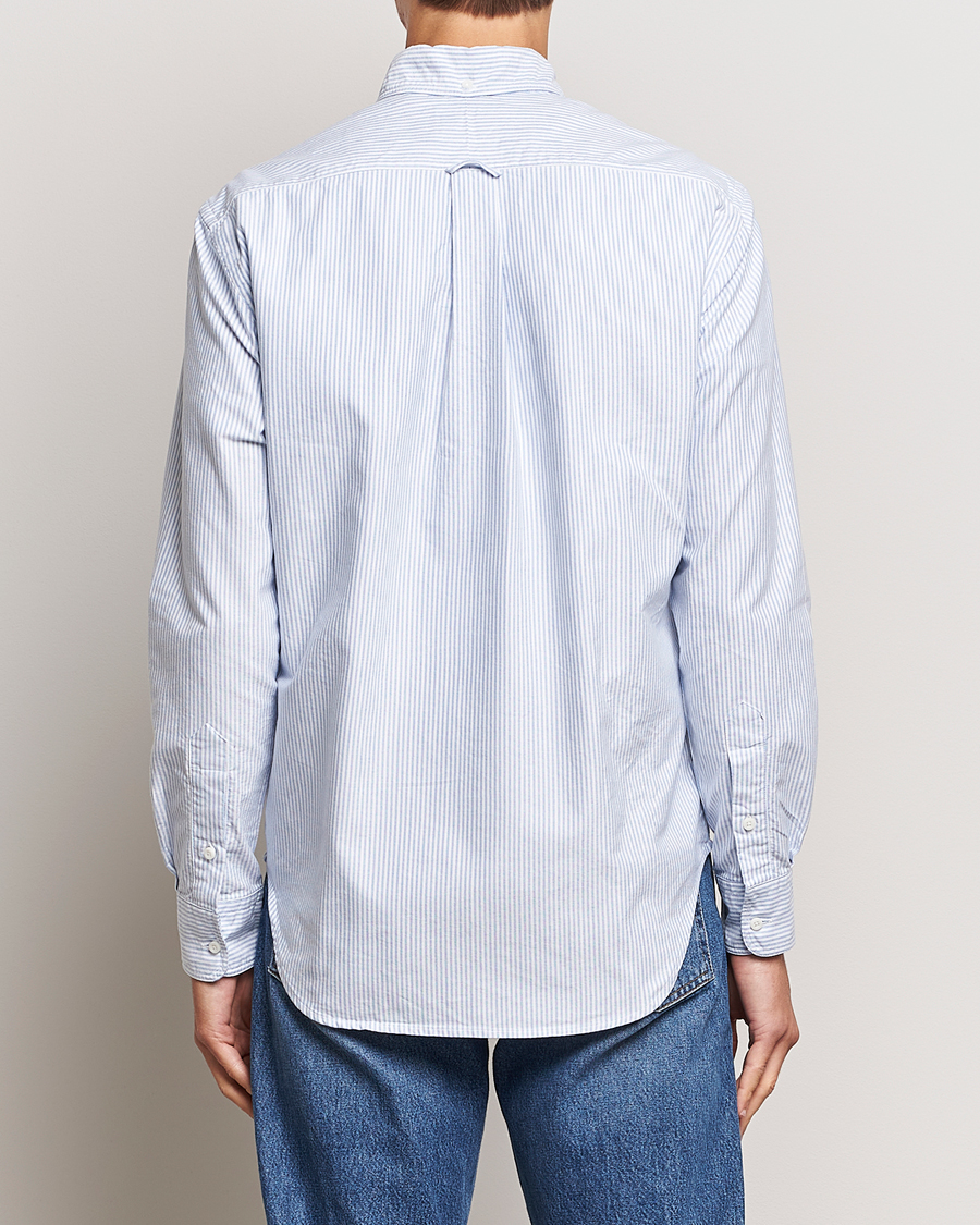 Herre | Skjorter | Gitman Vintage | Button Down Striped Oxford Shirt Light Blue