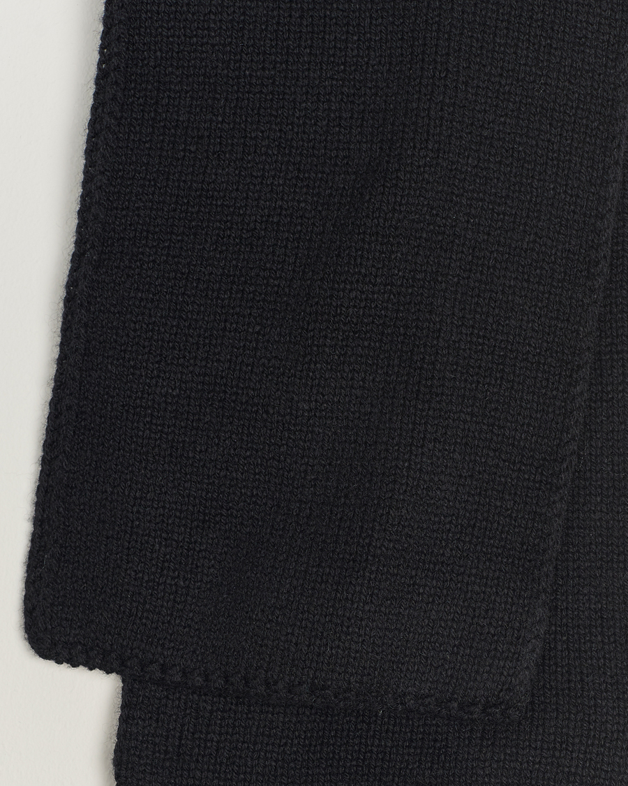 Herre |  | Piacenza Cashmere | Short Loop Cashmere Scarf Black