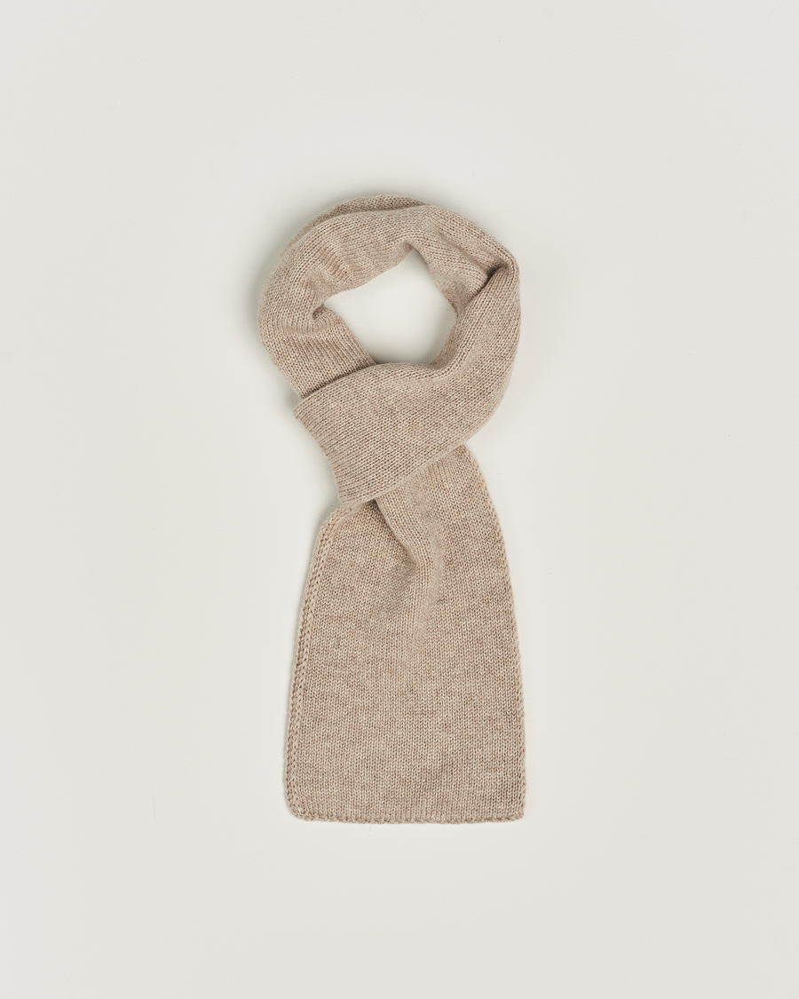 Herre | Piacenza Cashmere Short Loop Cashmere Scarf Light Beige | Piacenza Cashmere | Short Loop Cashmere Scarf Light Beige