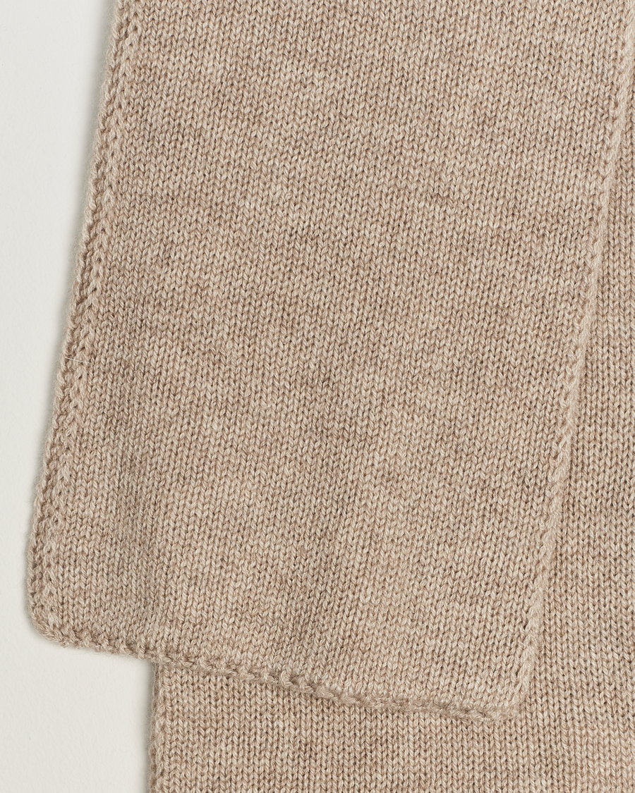 Herre |  | Piacenza Cashmere | Short Loop Cashmere Scarf Light Beige