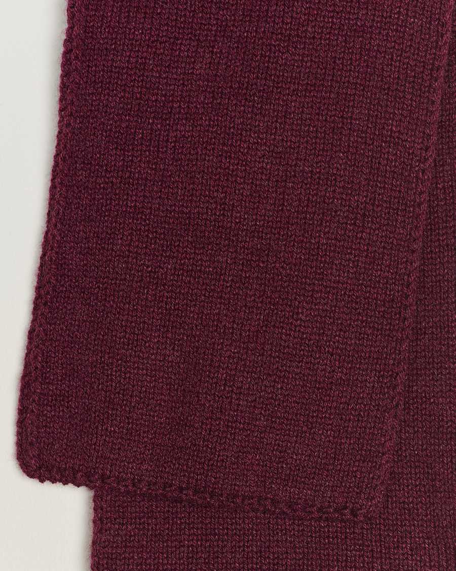 Herre |  | Piacenza Cashmere | Short Loop Cashmere Scarf Burgundy