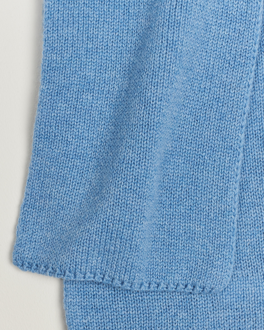 Herre |  | Piacenza Cashmere | Short Loop Cashmere Scarf Light Blue