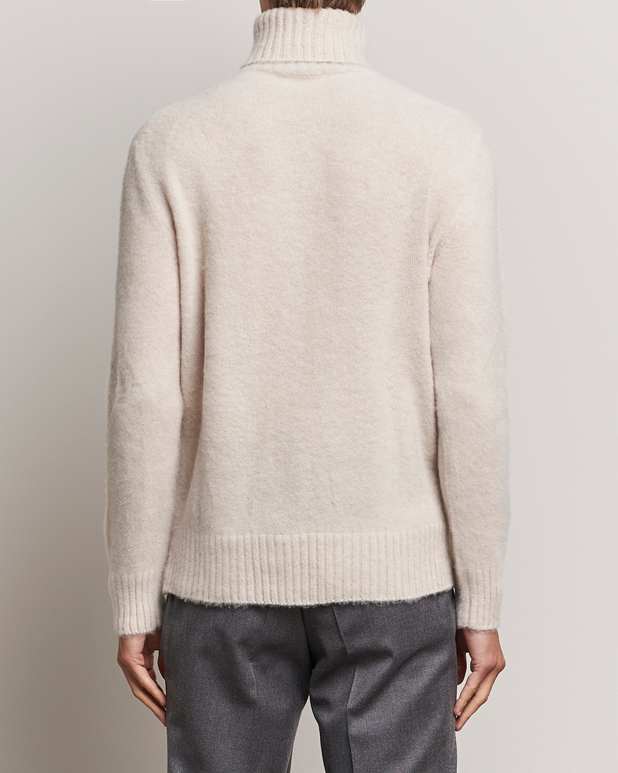Herre | Gensere | Piacenza Cashmere | Brushed Wool Rollneck Beige