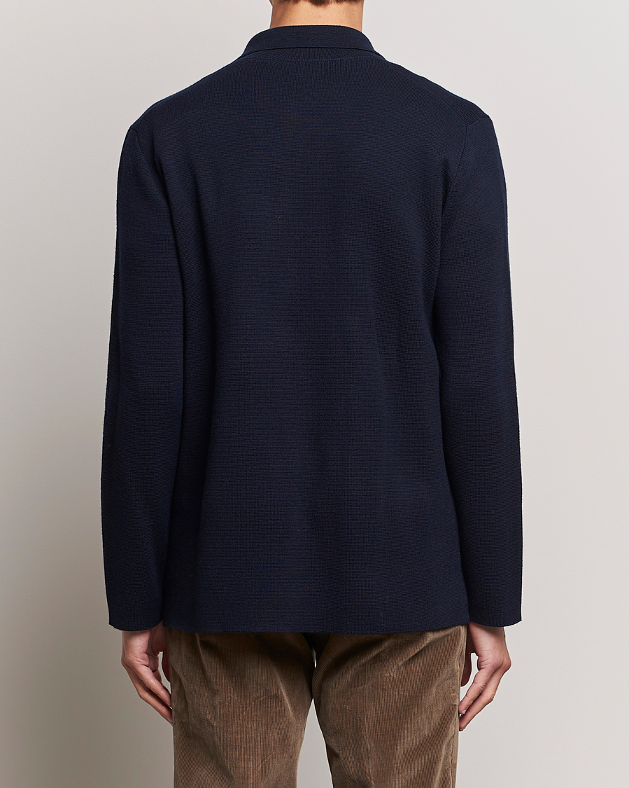 Herre | Gensere | Piacenza Cashmere | Virgin Wool Knit Cardigan Navy