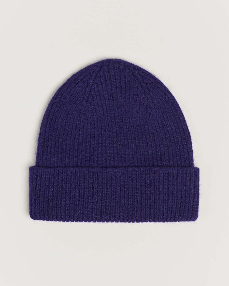 Herre | Luer | Le Bonnet | Lambswool/Caregora Beanie Indigo
