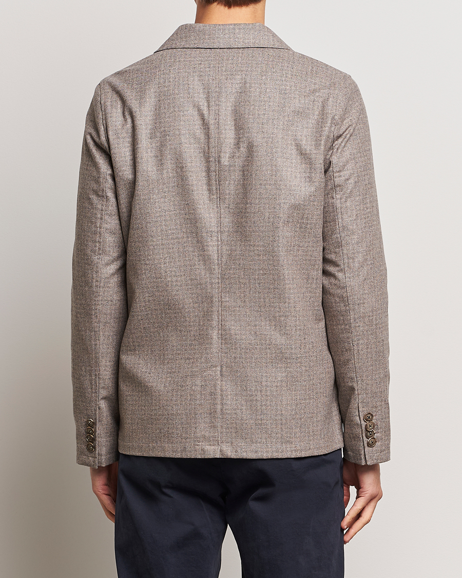 Herre | Skjorter | Eton | Wool/Cashmere Checked Overshirt Brown