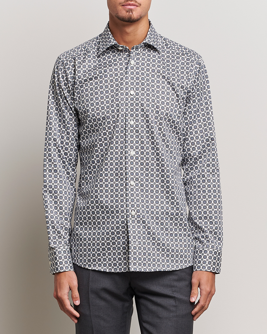Herre | Skjorter | Eton | Slim Fit Signature Twill Printed Shirt Brown