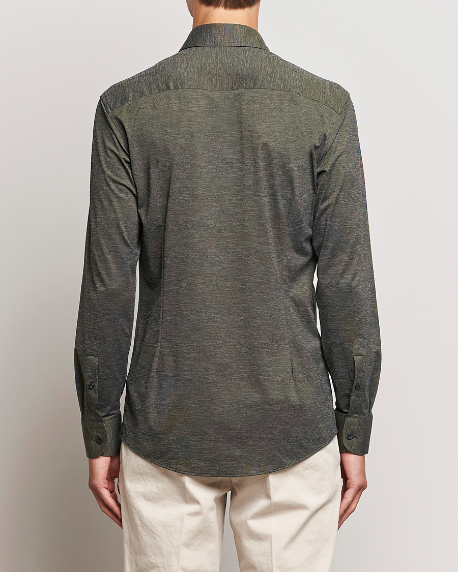Herre | Skjorter | Eton | Slim Fit Four Way Stretch Shirt Dark Green