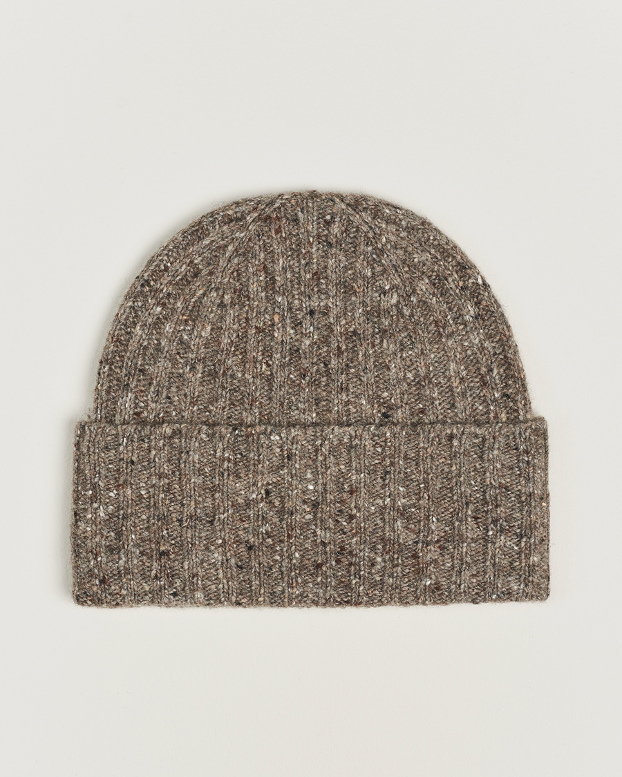 Herre |  | Eton | Wool Blend Donegal Beanie Beige