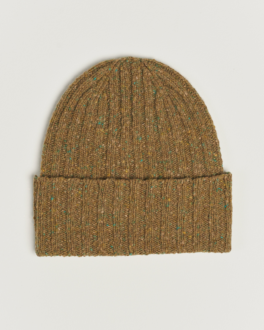 Herre | | Eton | Wool Blend Donegal Beanie Green