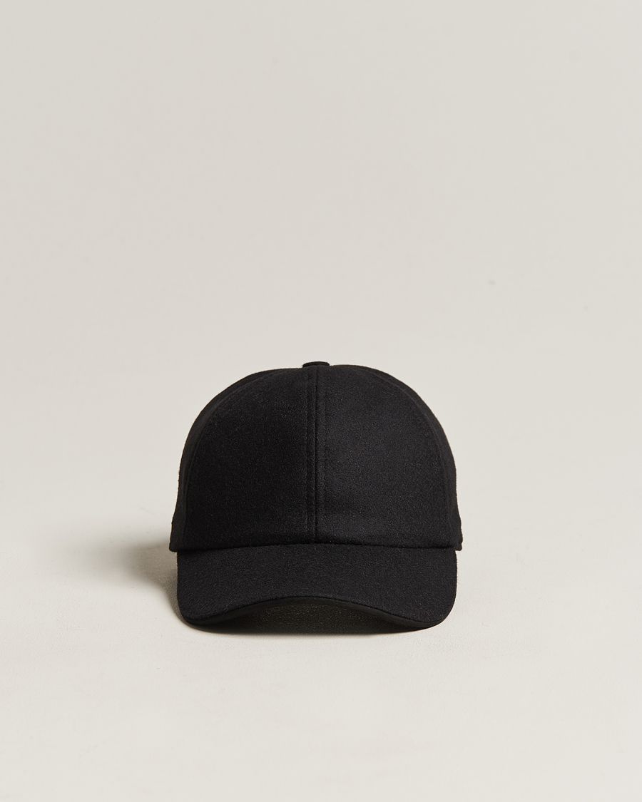 Herre | Eton Wool Baseball Cap Black | Eton | Wool Baseball Cap Black
