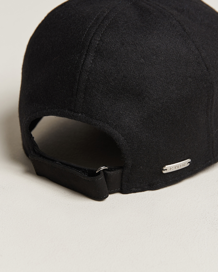 Herre | Eton Wool Baseball Cap Black | Eton | Wool Baseball Cap Black