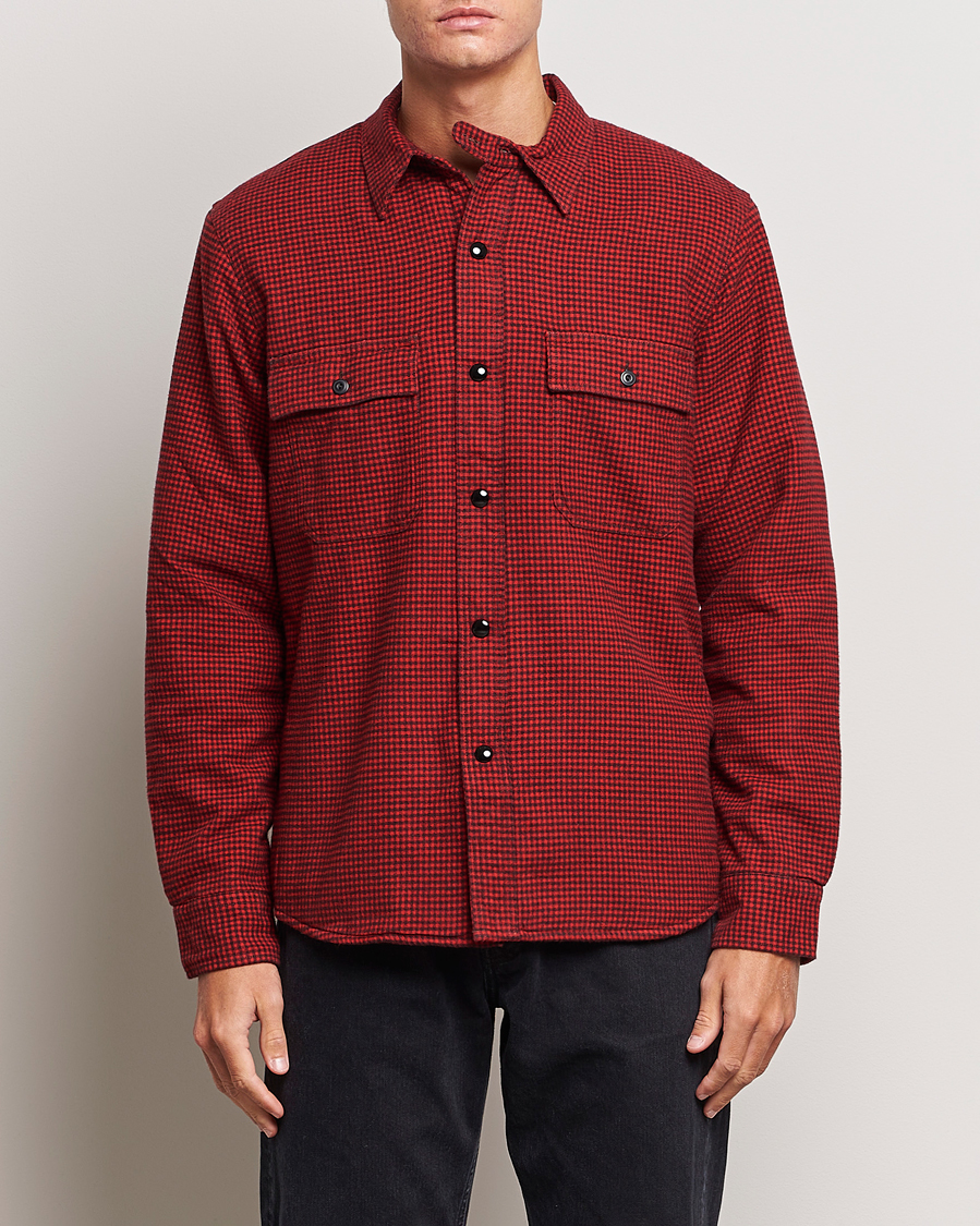 Herre |  | RRL | Vermont Shearling Lined Shirt Jacket Red/Black