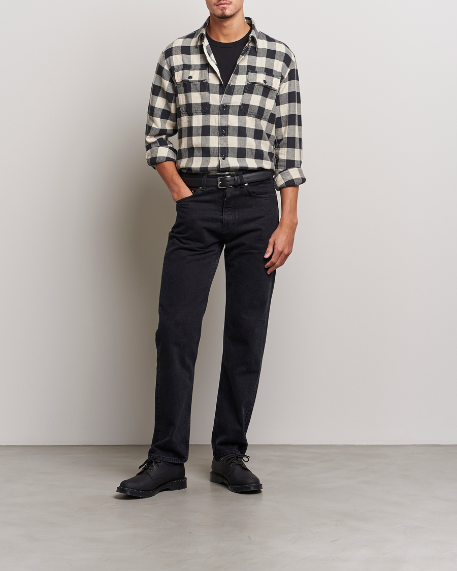 Herre | Skjorter | RRL | Matlock Plaid Overshirt Black/Cream