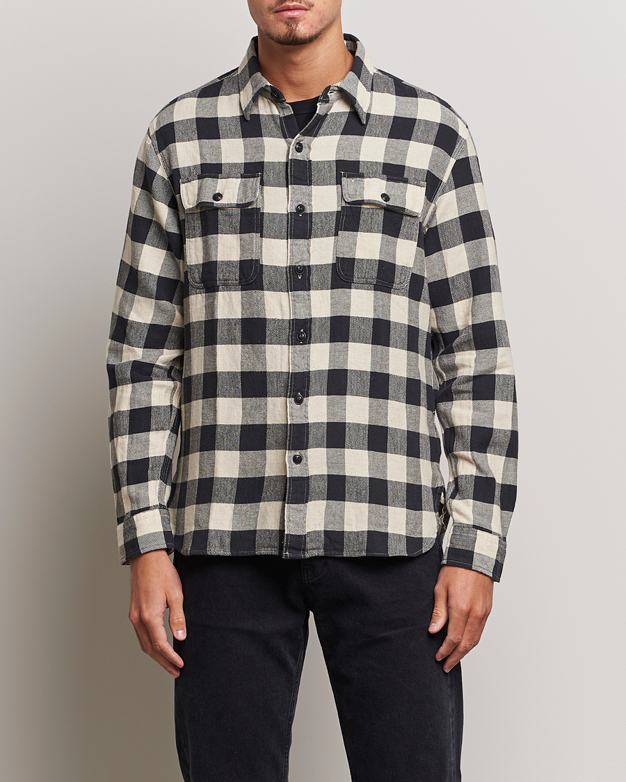 Herre | Skjorter | RRL | Matlock Plaid Overshirt Black/Cream