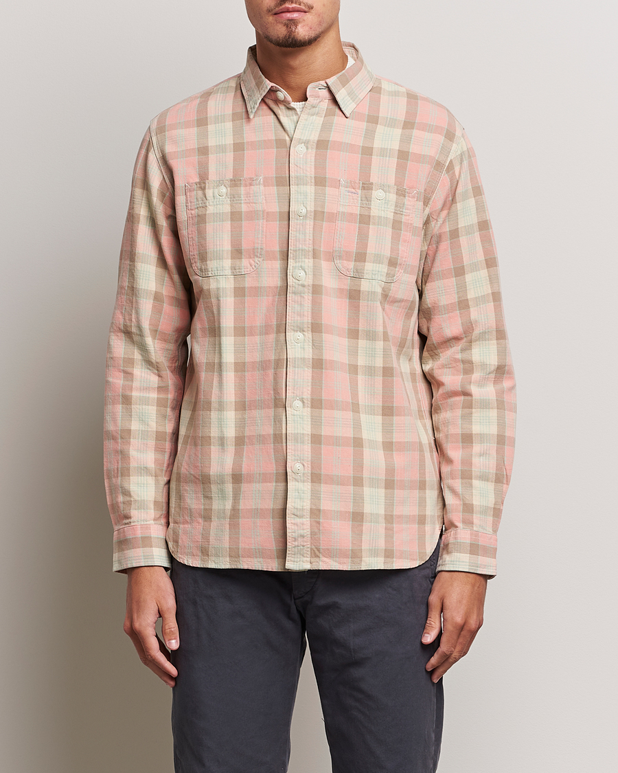 Herre | 50% salg | RRL | Farrell Double Pocket Shirt Pink Multi