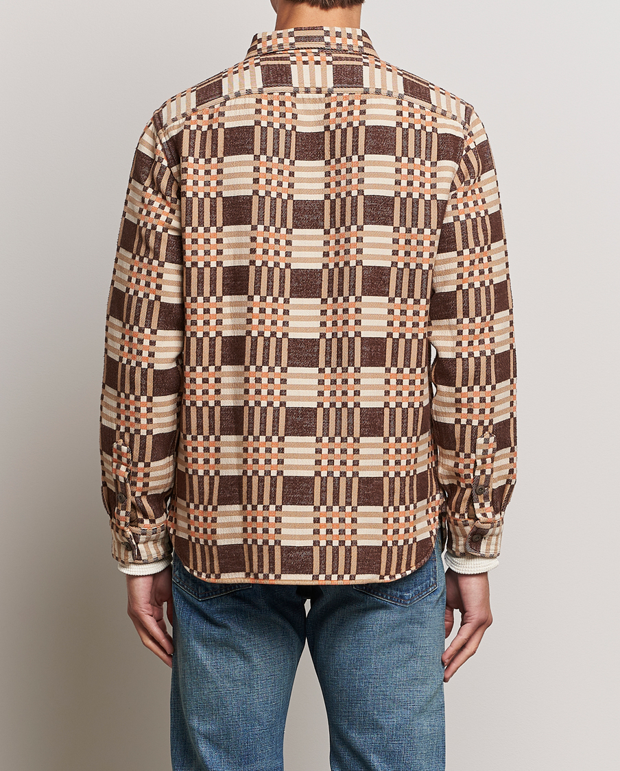 Herre | Skjorter | RRL | Cody Brushed Flannel Overshirt Brown Check