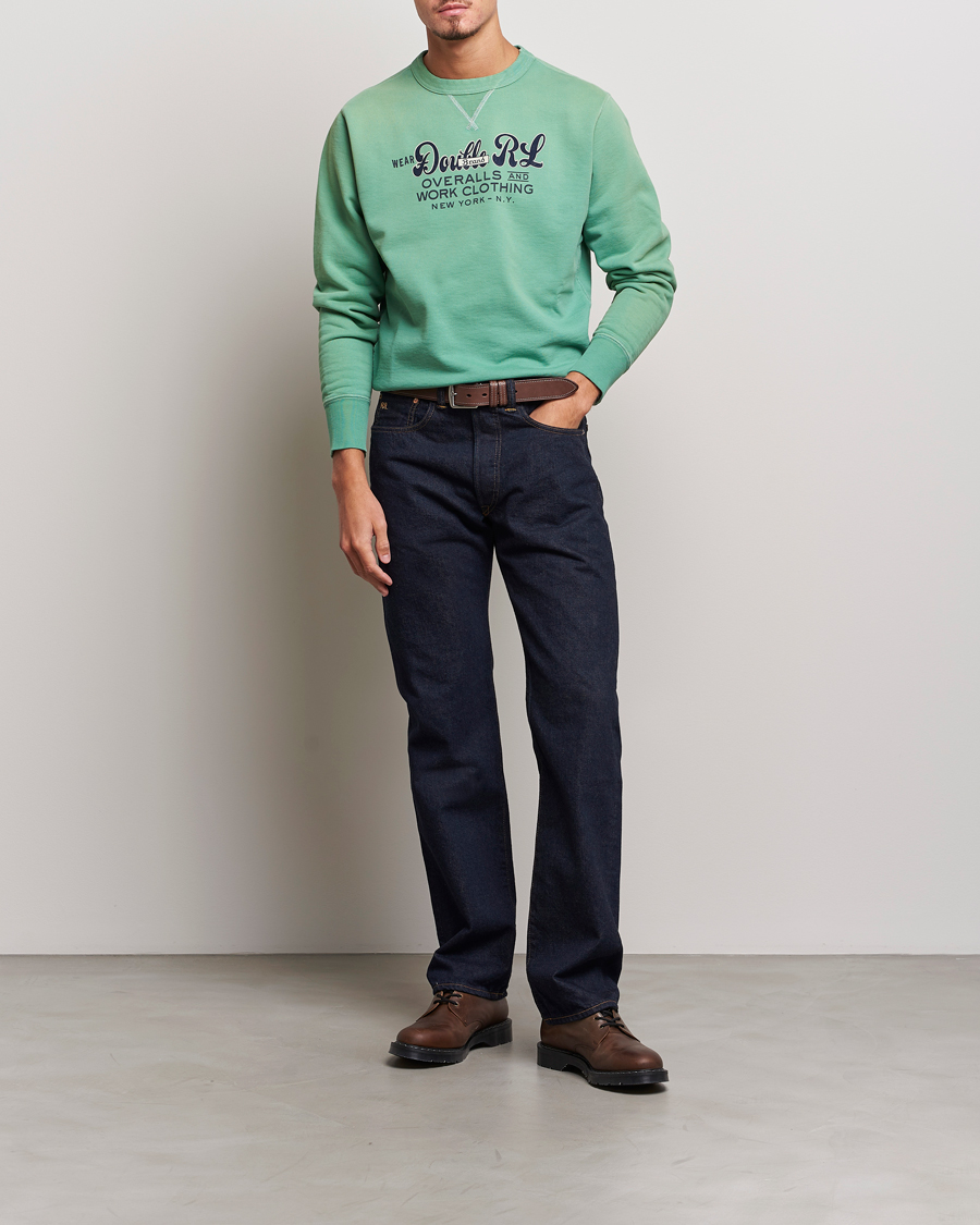Herre | Gensere | RRL | Graphic Sweatshirt Turquoise