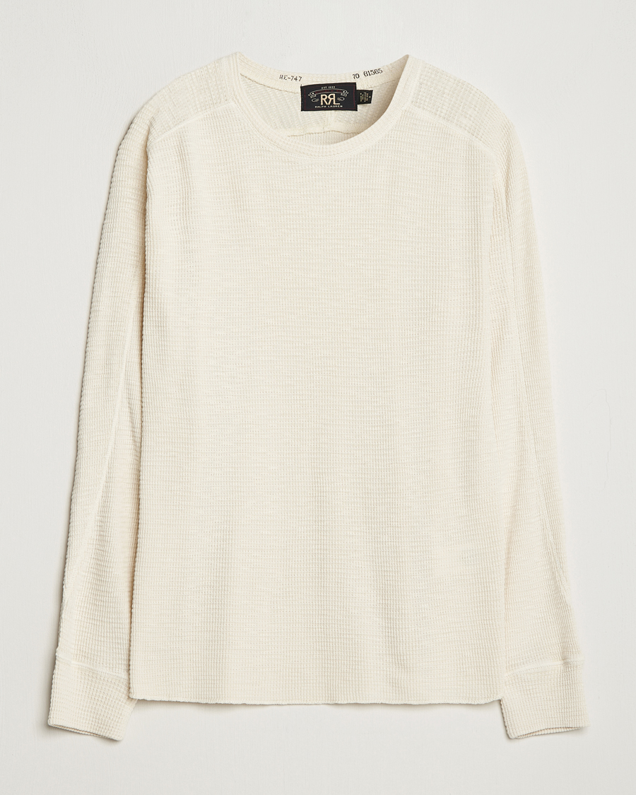 Herre | Gensere | RRL | Long Sleeve Henley Paper White