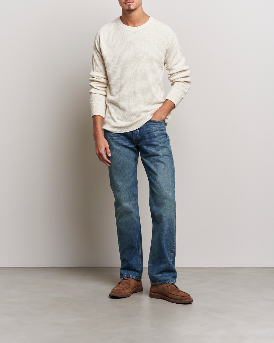 Herre | Gensere | RRL | Long Sleeve Henley Paper White
