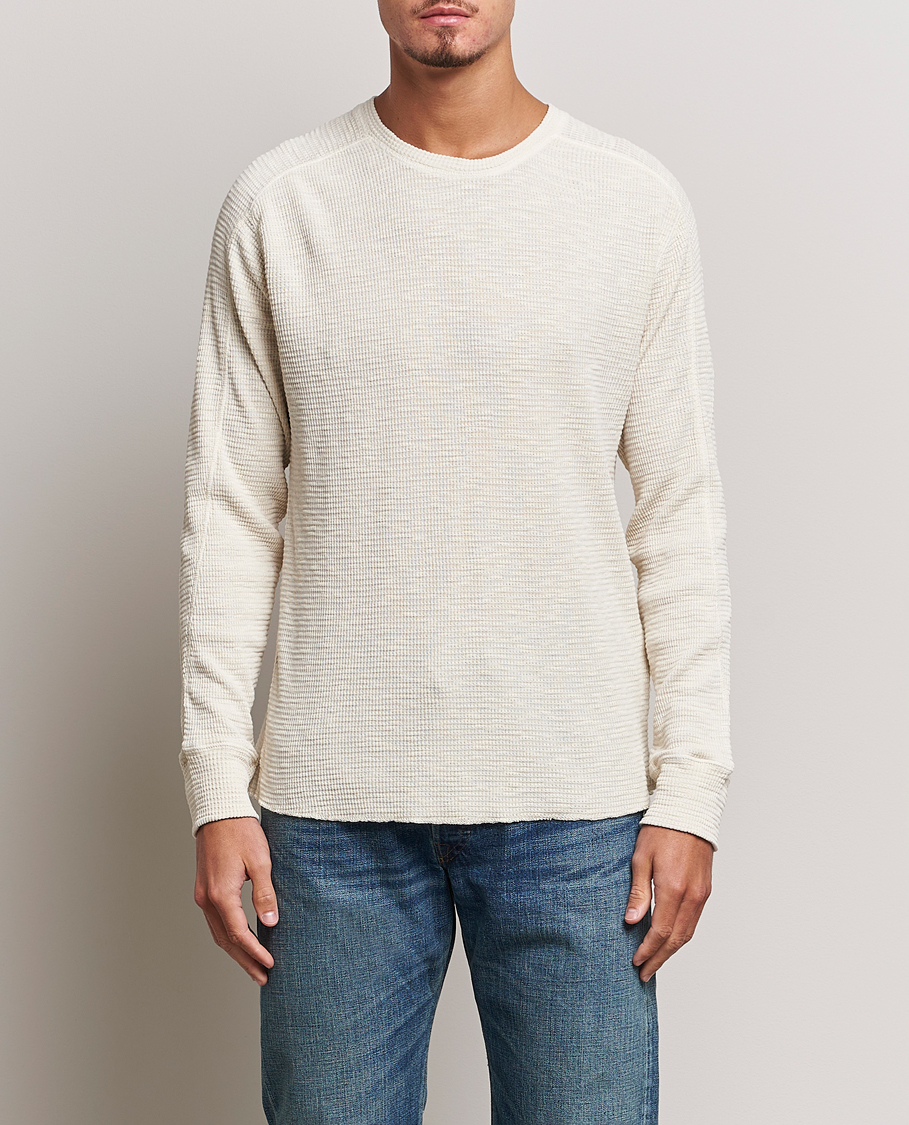 Herre | Gensere | RRL | Long Sleeve Henley Paper White