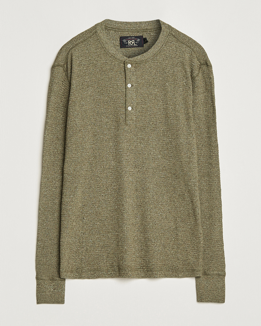 Herre | Gensere | RRL | Long Sleeve Henley Olive
