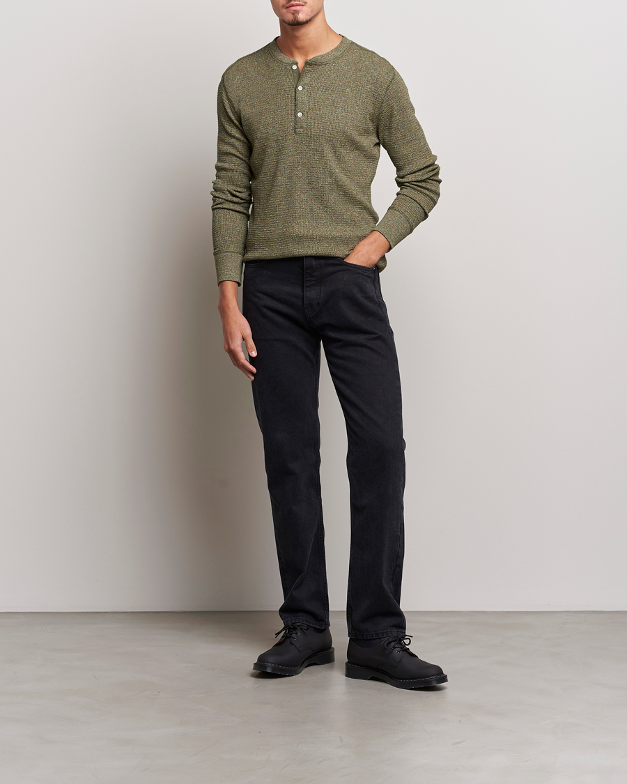 Herre | Gensere | RRL | Long Sleeve Henley Olive