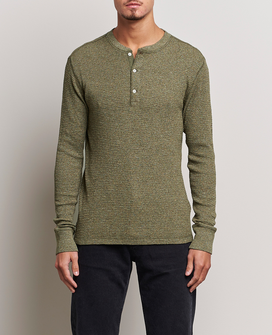 Herre | Gensere | RRL | Long Sleeve Henley Olive
