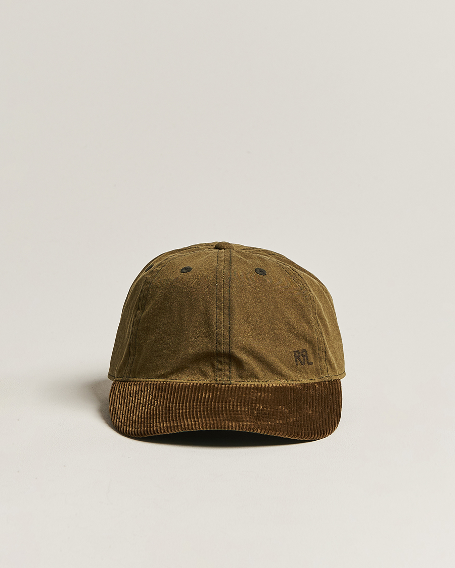 Herre | RRL Oil Cloth Ball Cap Explorer Olive | RRL | Oil Cloth Ball Cap Explorer Olive