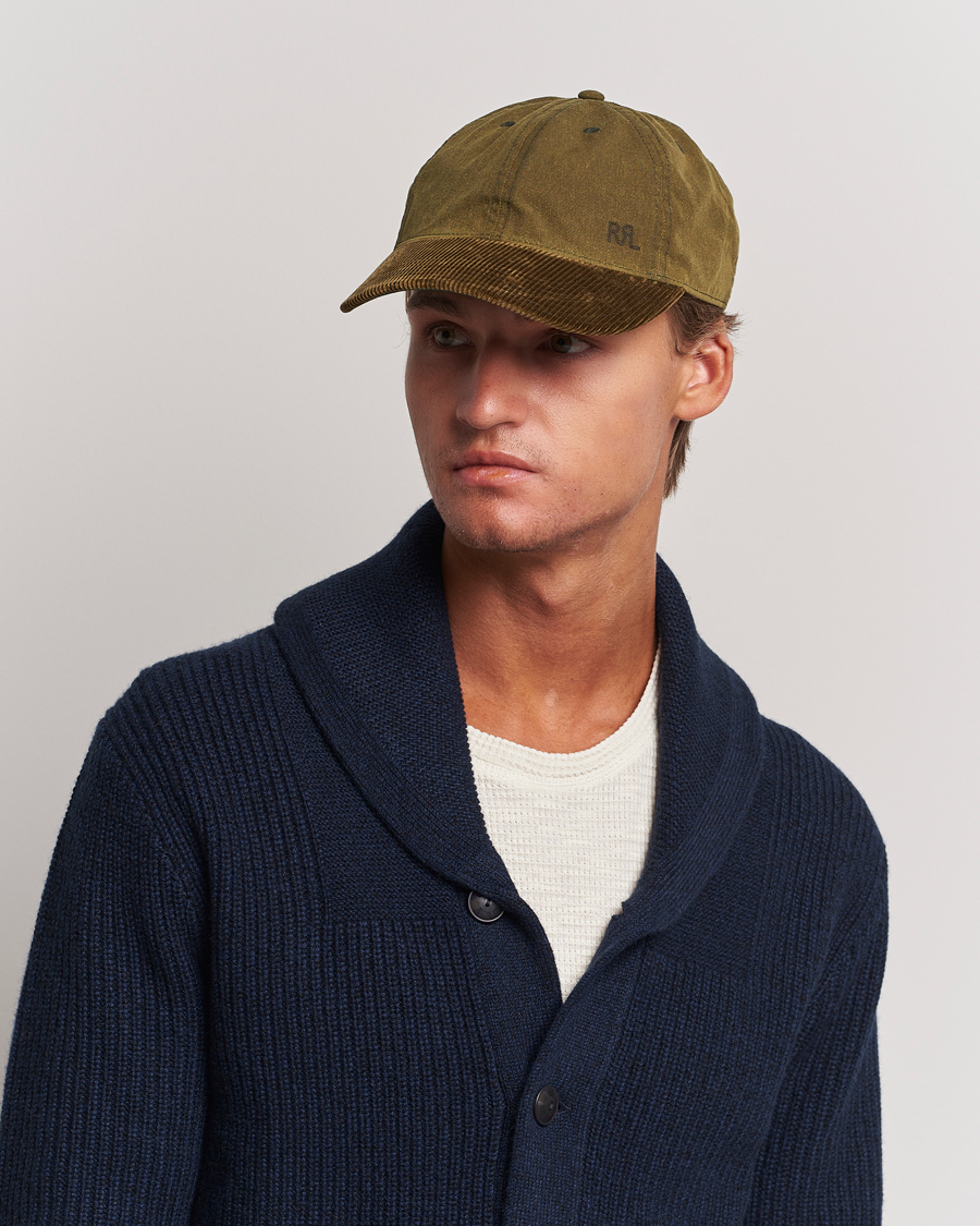 Herre | RRL Oil Cloth Ball Cap Explorer Olive | RRL | Oil Cloth Ball Cap Explorer Olive