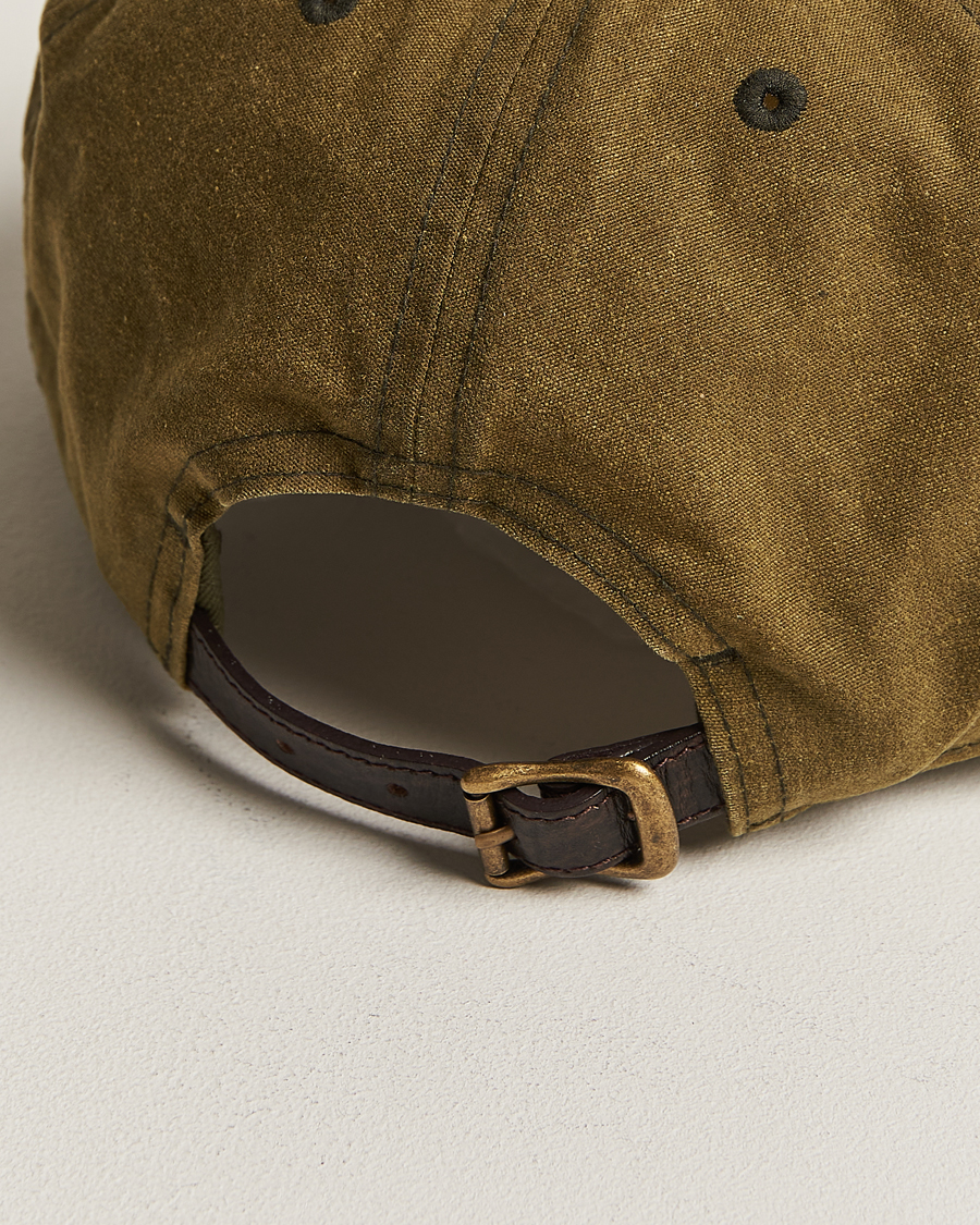 Herre | RRL Oil Cloth Ball Cap Explorer Olive | RRL | Oil Cloth Ball Cap Explorer Olive
