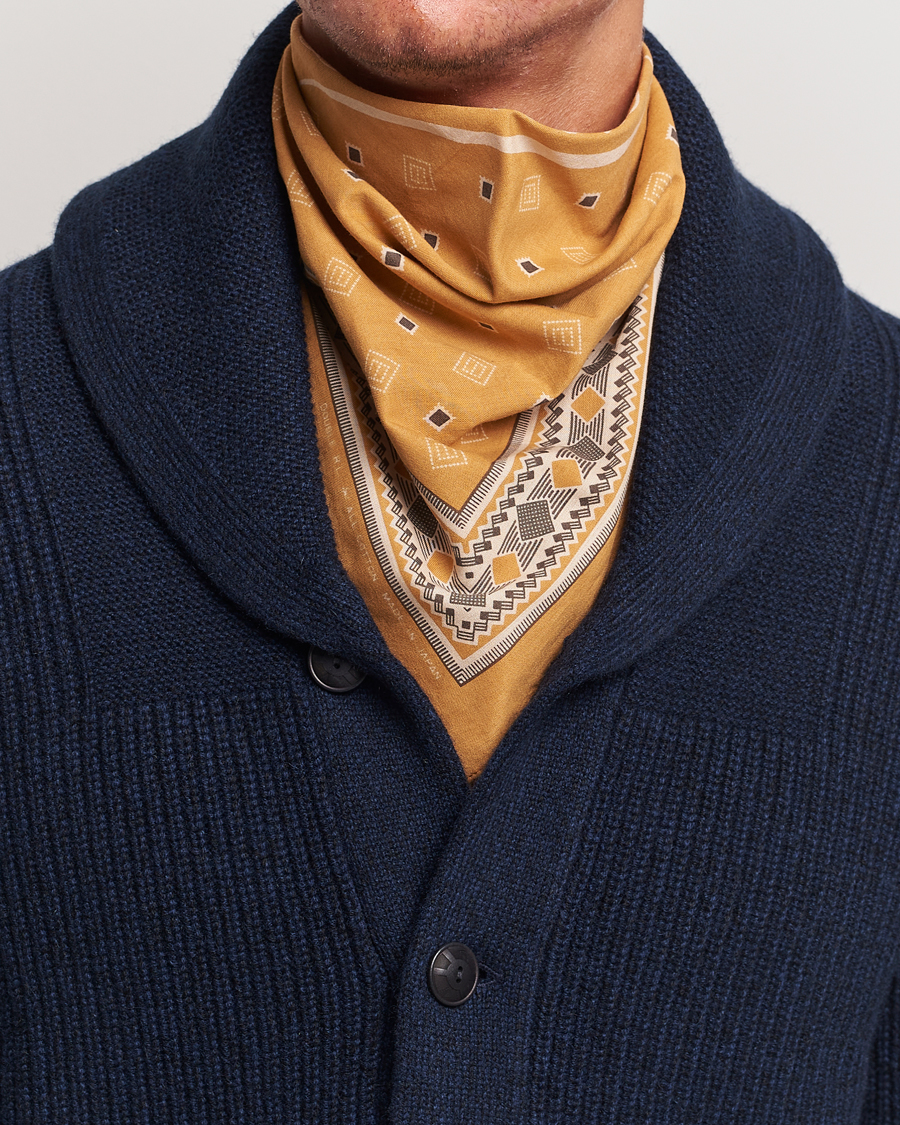 Herre |  | RRL | Diamond Printed Bandana Golden Tan