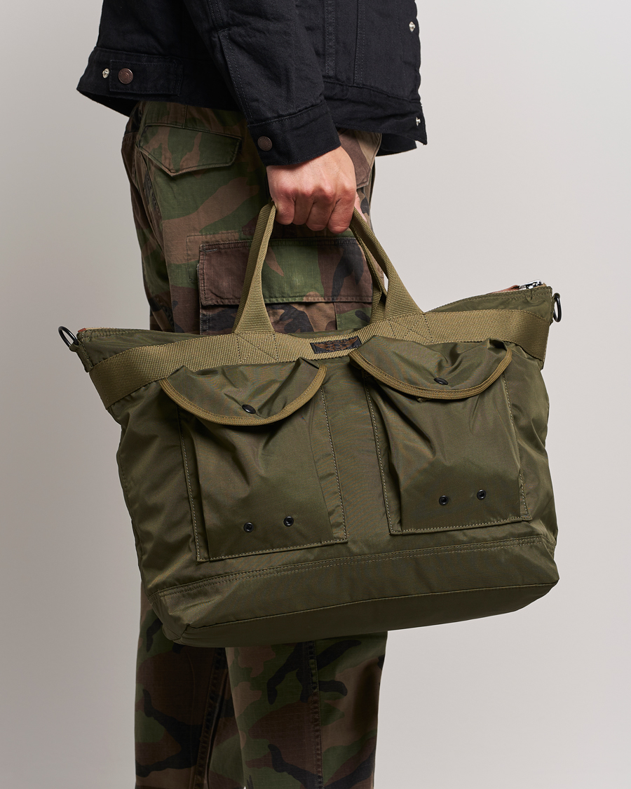 Herre | RRL Nylon Utility Day Tote Olive | RRL | Nylon Utility Day Tote Olive