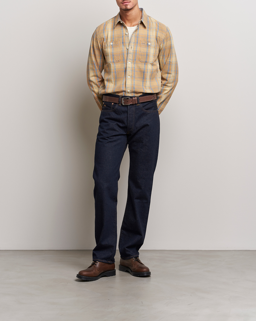 Herre | Skjorter | RRL | Farrell Double Pocket Shirt Yellow Multi