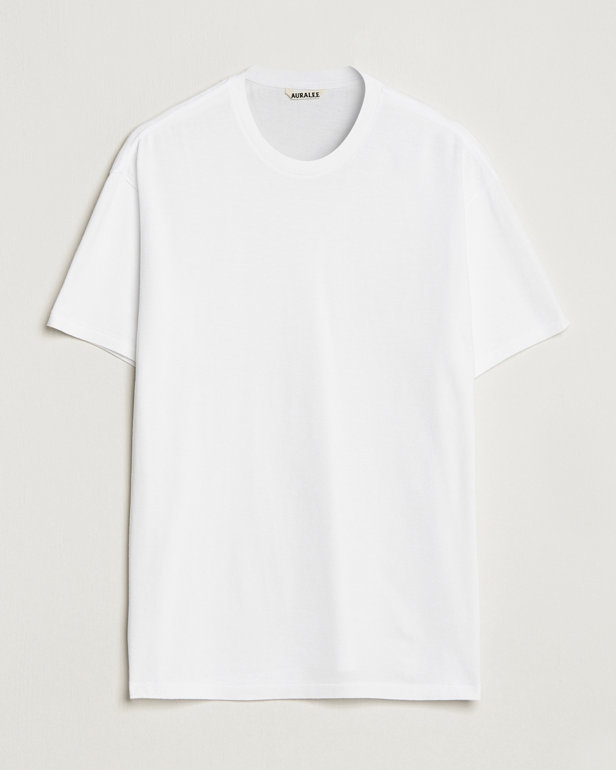 Herre | T-Shirts | Auralee | Seamless Crew Neck T-Shirt White