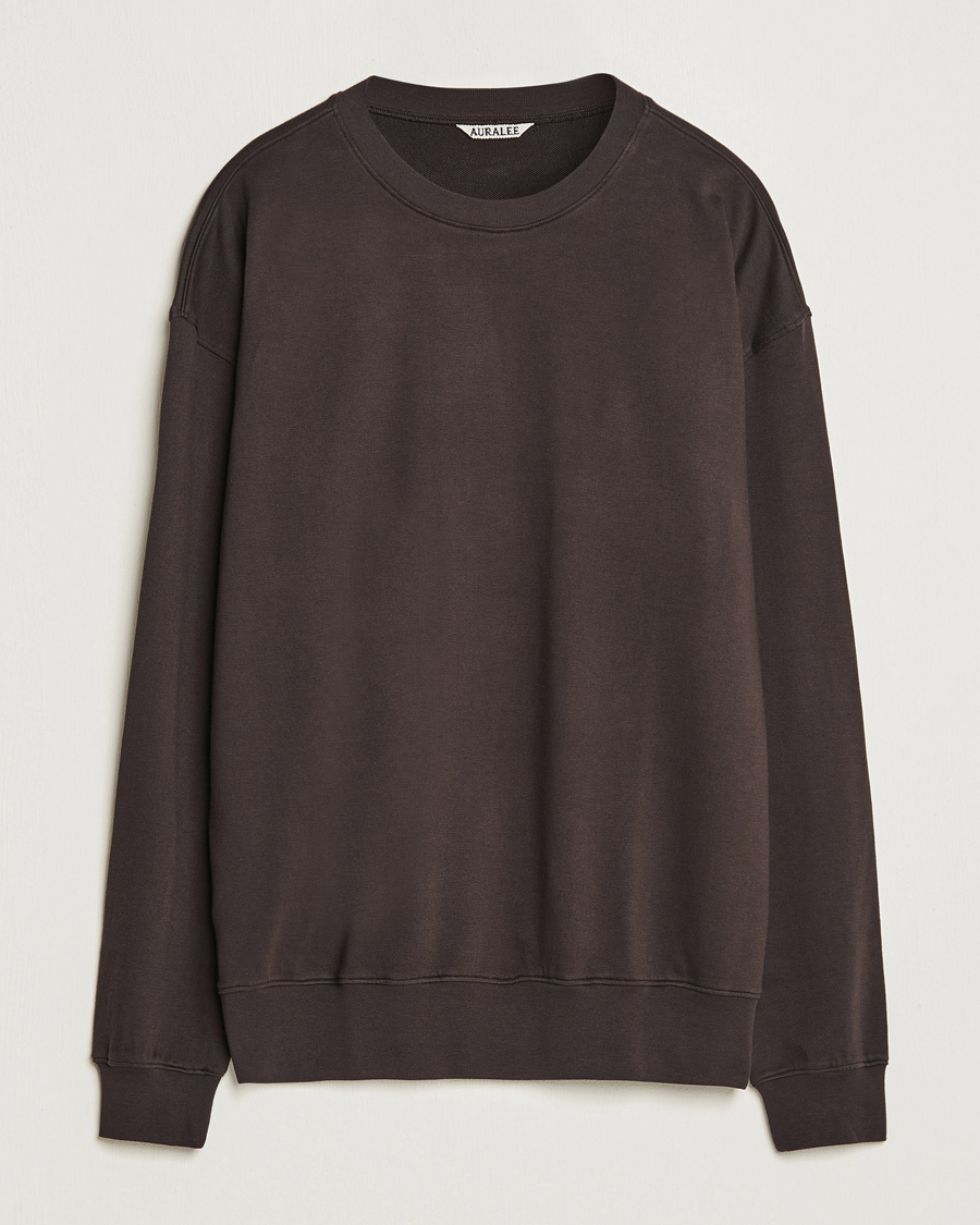 Herre | Auralee | Auralee | High Gauge Sweatshirt Dark Brown