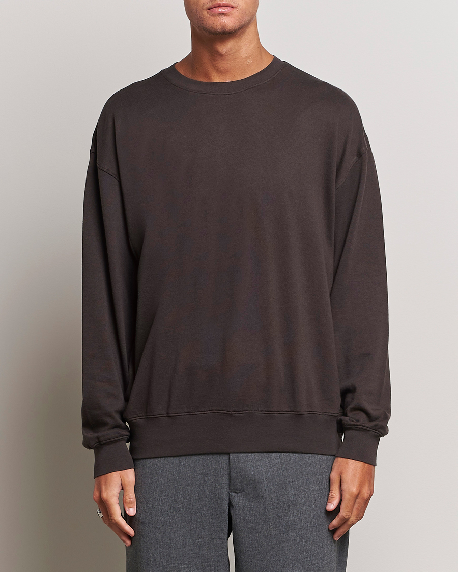 Herre | Auralee | Auralee | High Gauge Sweatshirt Dark Brown