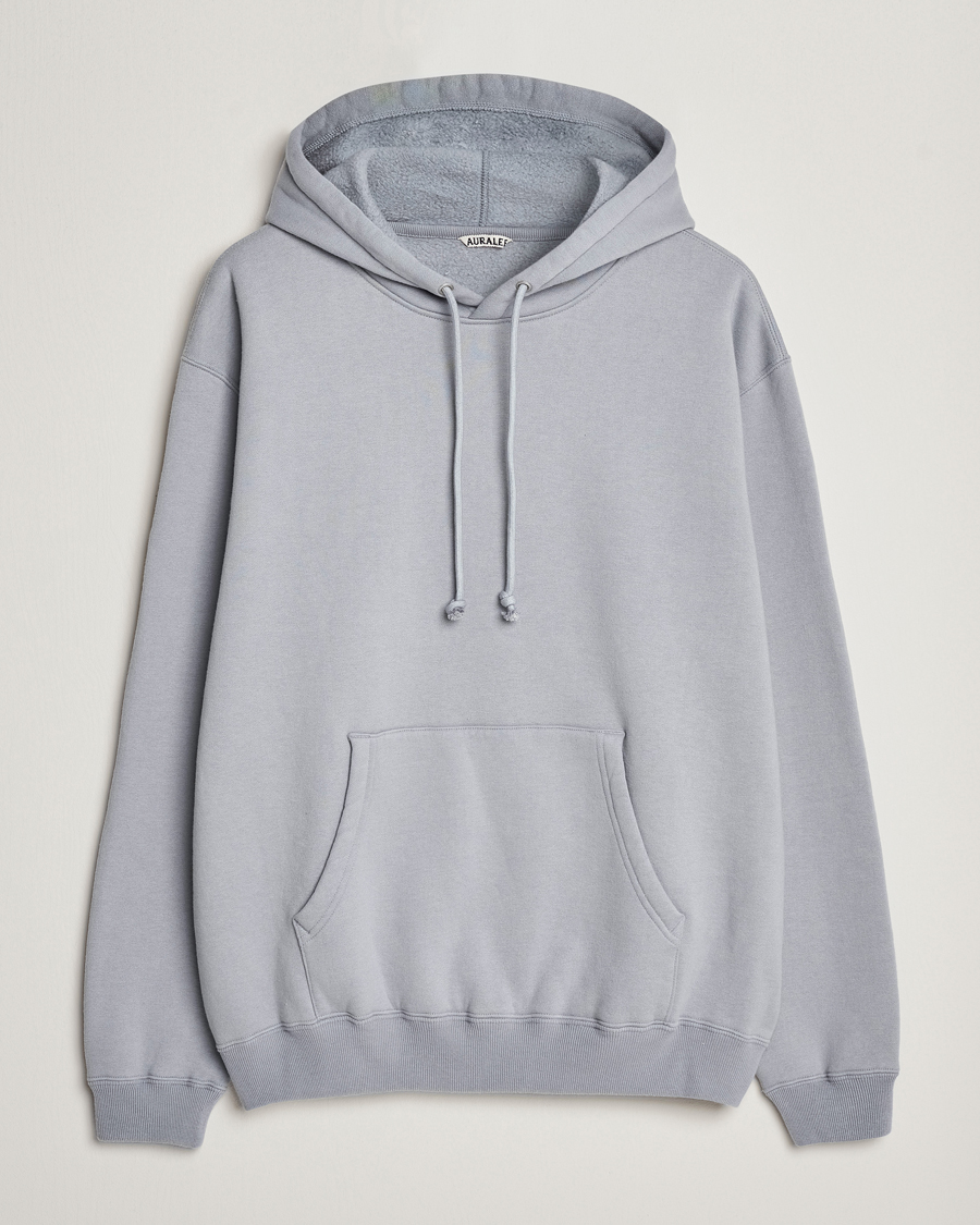 Herre | Gensere | Auralee | Smooth Soft Sweat Hoodie Blue Gray