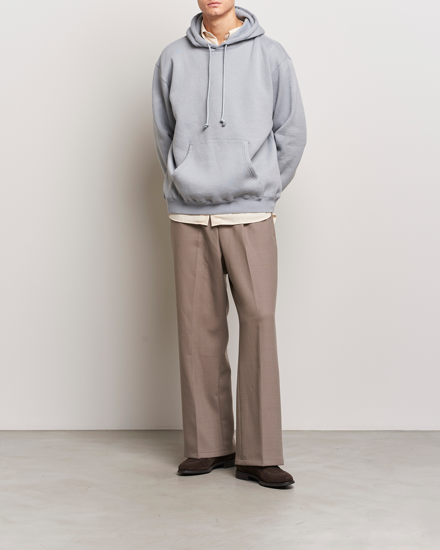 Herre | Gensere | Auralee | Smooth Soft Sweat Hoodie Blue Gray