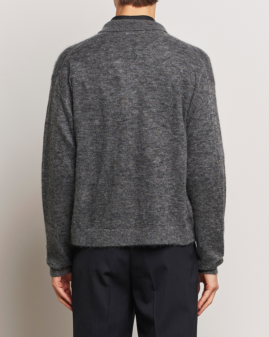 Herre | Gensere | Auralee | Kid Mohair Knit Cardigan Charcoal