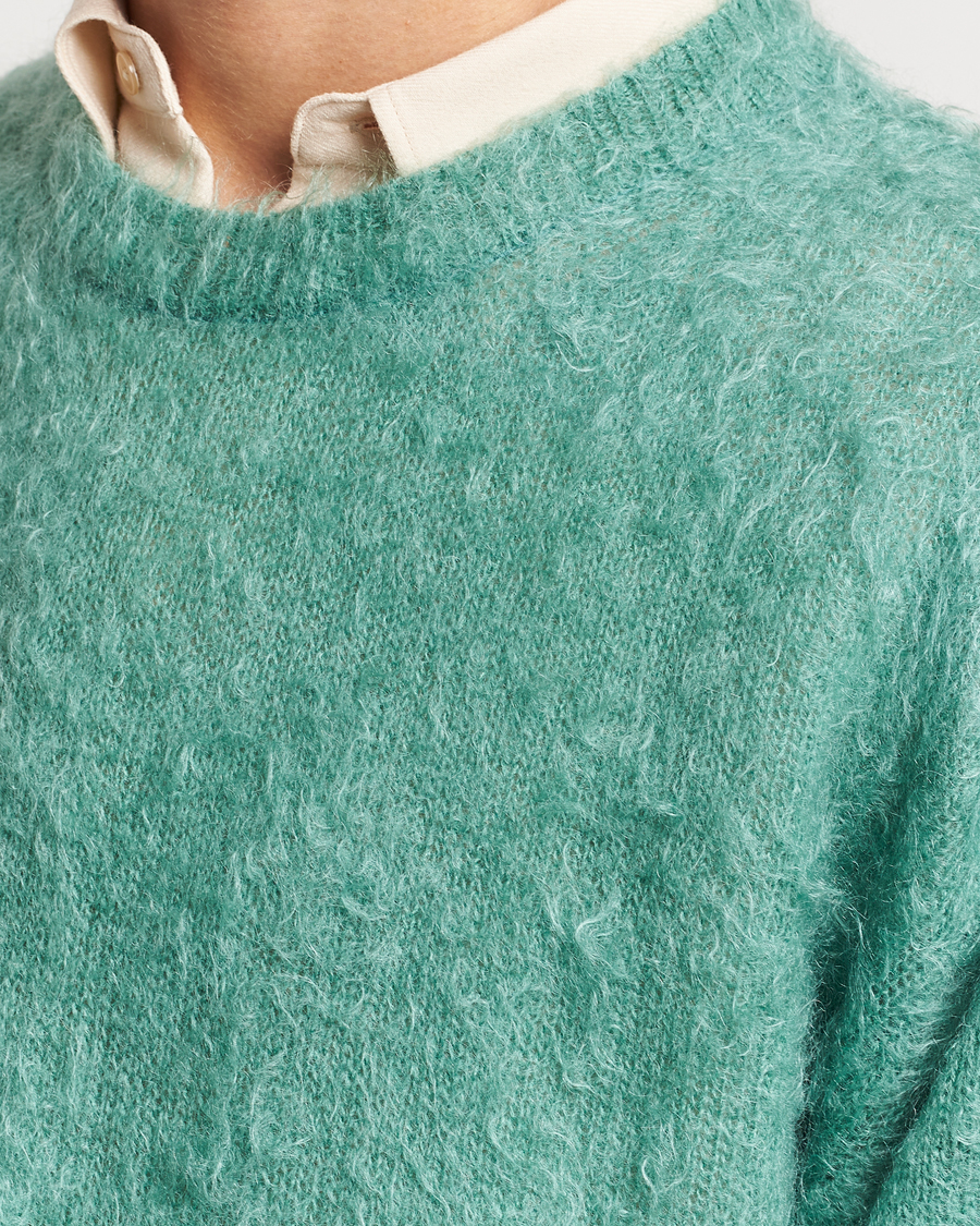 Herre | Gensere | Auralee | Brushed Mohair Pullover Jade Green
