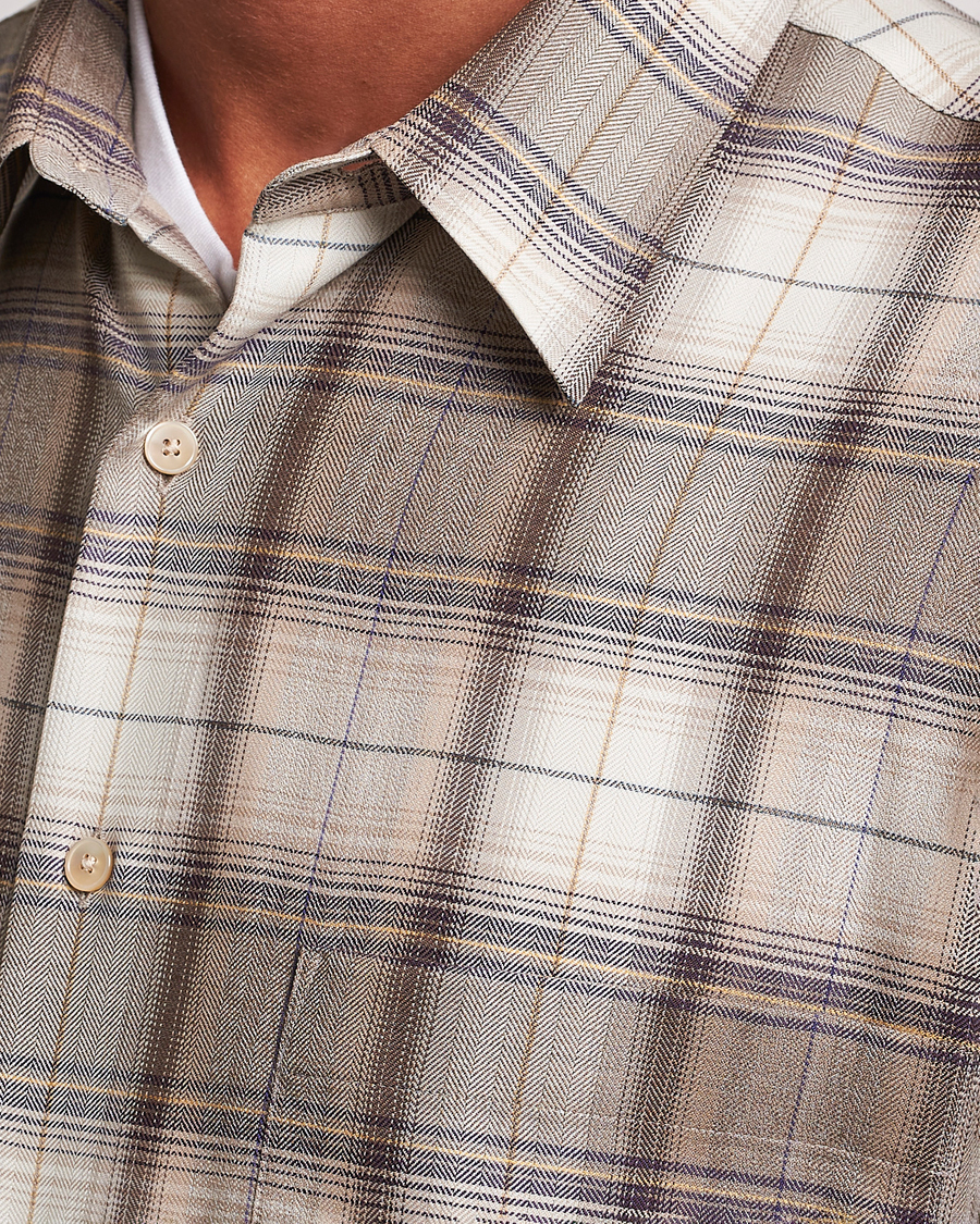Herre | Skjorter | Auralee | Super Light Wool Shirt Brown Check